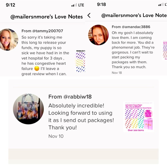 ❤️Custom Packaging Tissue w/ closet name + 60 Custom stickers for small business - Picture 11 of 16